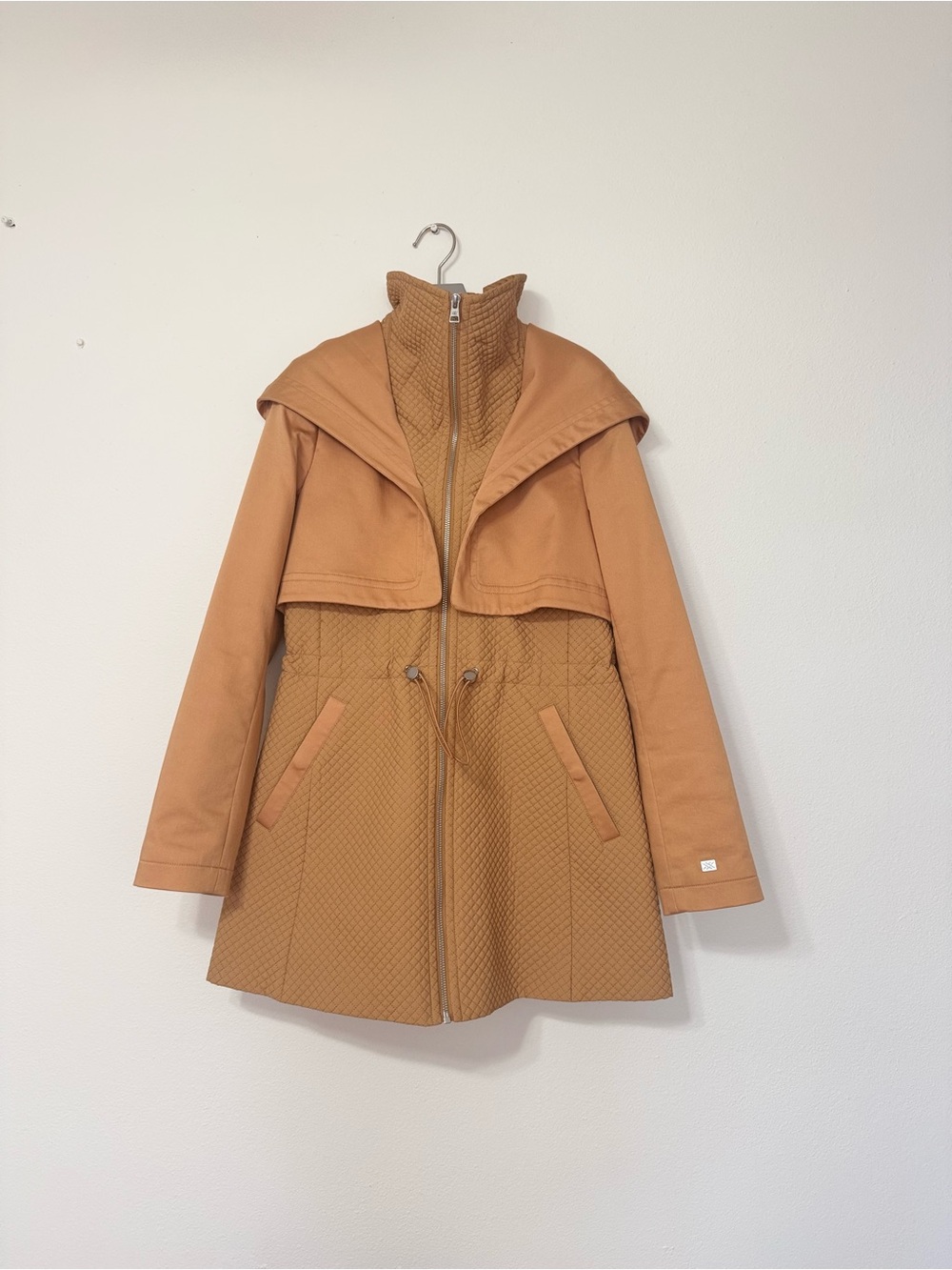 Soia & Kyo Quilted Camel Trench Coat